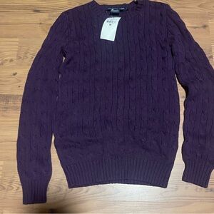 Ralph Lauren Purple Cable Knit Sweater